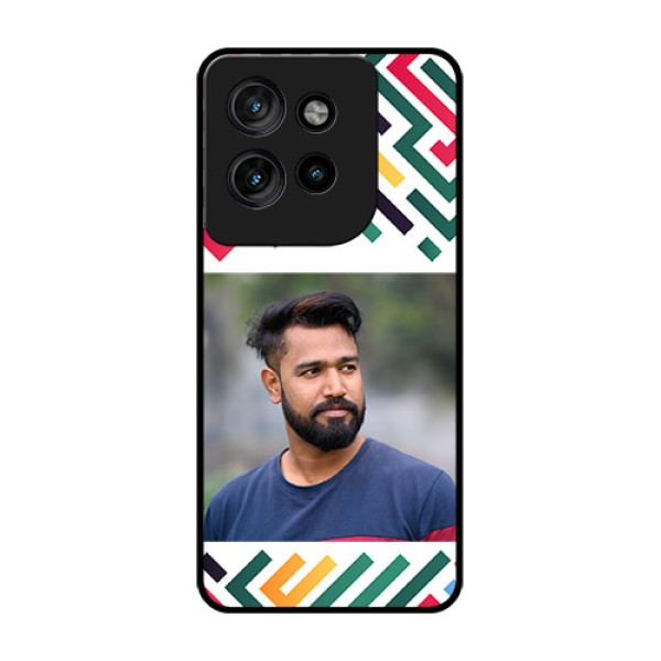 Motorola Edge 50 Neo Custom Glass Phone CaseColorful Maze Pattern Design Motorola Edge 50 Neo Custom Glass Phone CaseColorful Maze Pattern Design