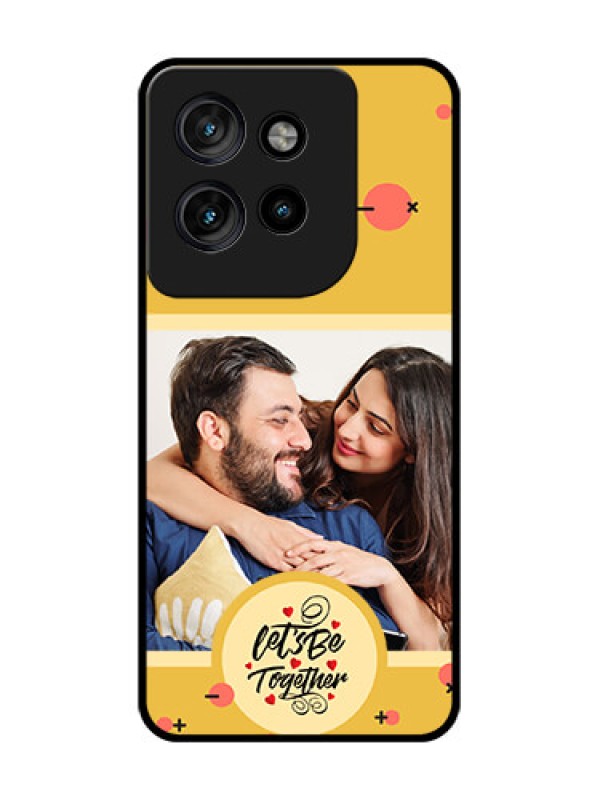 Custom Motorola Edge 50 Neo Custom Glass Phone CaseLets Be Together Design