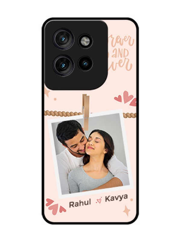 Custom Motorola Edge 50 Neo Custom Glass Phone CaseForever And Ever Love Design