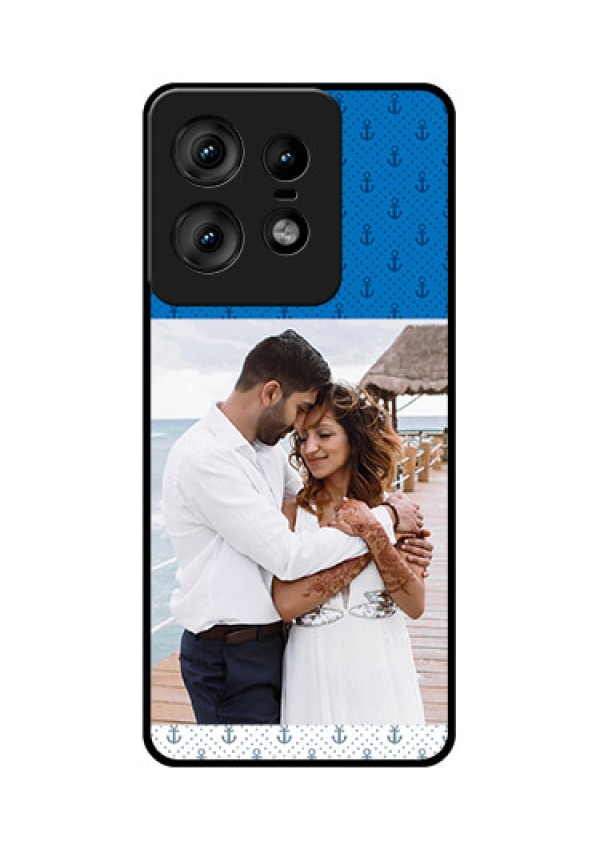Motorola Edge 50 Pro 5G Custom Glass Phone CaseBlue Anchors Design