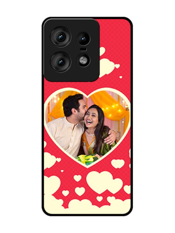 Custom Motorola Edge 50 Pro 5G Custom Glass Phone CaseLove Symbols Phone Cover Design