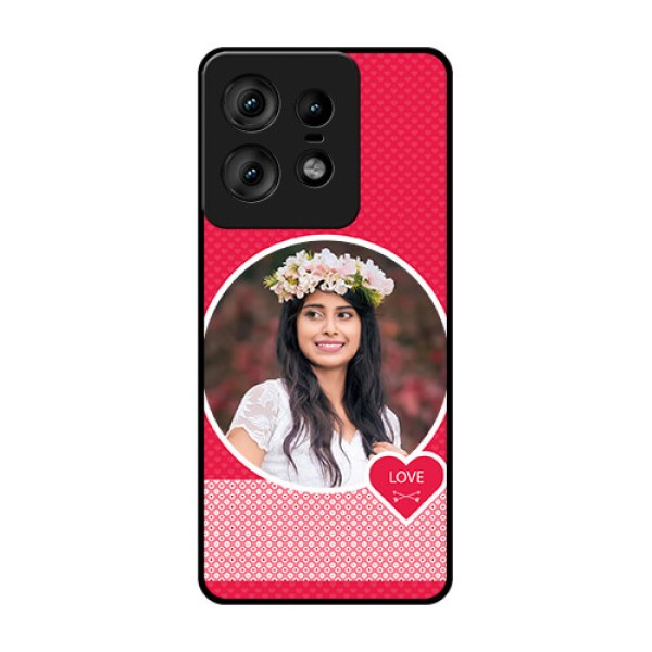 Motorola Edge 50 Pro 5G Custom Glass Phone CasePink Color Pattern Design Motorola Edge 50 Pro 5G Custom Glass Phone CasePink Color Pattern Design
