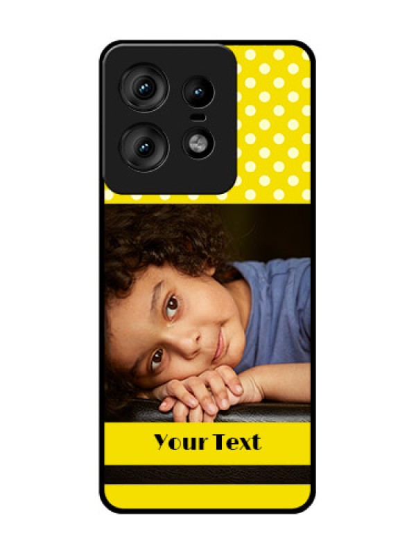 Custom Motorola Edge 50 Pro 5G Custom Glass Phone CaseBright Yellow Case Design