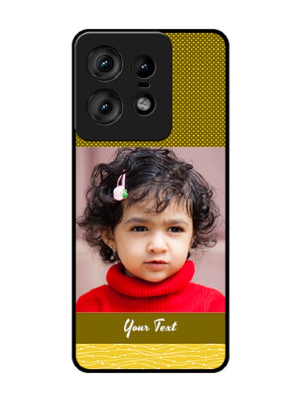 Custom Motorola Edge 50 Pro 5G Custom Glass Phone CaseSimple Green Color Design