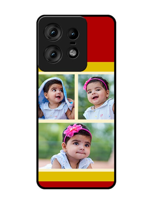 Custom Motorola Edge 50 Pro 5G Custom Glass Phone CaseMultiple Pic Upload Design