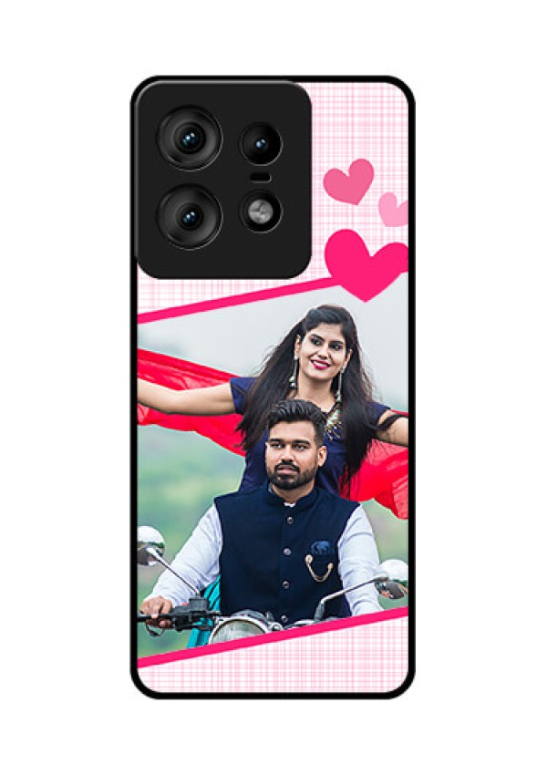 Motorola Edge 50 Pro 5G Custom Glass Phone CaseLove Shape Heart Design