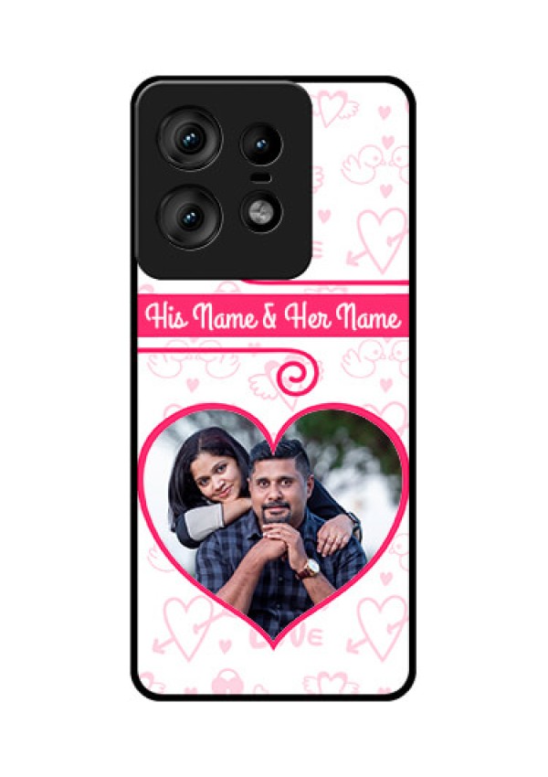 Motorola Edge 50 Pro 5G Custom Glass Phone CaseHeart Shape Love Design