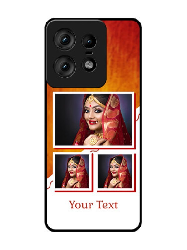 Custom Motorola Edge 50 Pro 5G Custom Glass Phone CaseWedding Memories Design