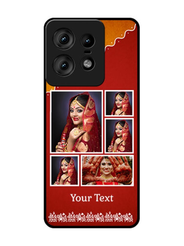 Custom Motorola Edge 50 Pro 5G Custom Glass Phone CaseWedding Pic Upload Design