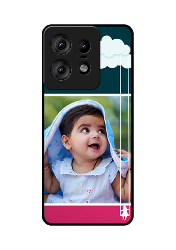 Motorola Edge 50 Pro 5G Custom Glass Phone CaseCute Girl With Cloud Design