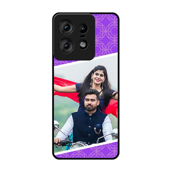 Motorola Edge 50 Pro 5G Custom Glass Phone CaseViolet Color Pattern Design Motorola Edge 50 Pro 5G Custom Glass Phone CaseViolet Color Pattern Design