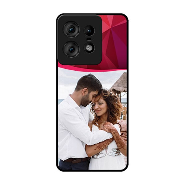 Motorola Edge 50 Pro 5G Custom Glass Phone CaseRed Abstract Design