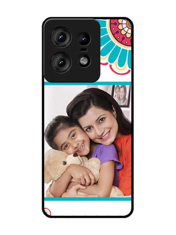 Custom Motorola Edge 50 Pro 5G Custom Glass Phone CaseFlower Design