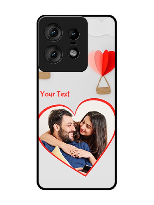 Custom Motorola Edge 50 Pro 5G Custom Glass Phone CaseParachute Love Design