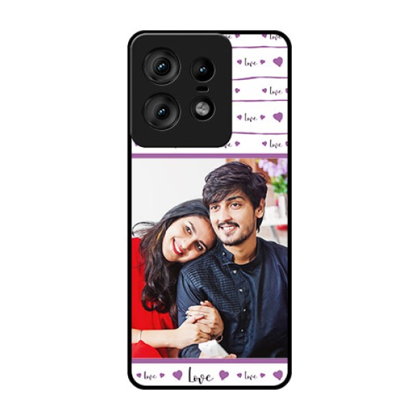 Motorola Edge 50 Pro 5G Custom Glass Phone CaseCouples Heart Design