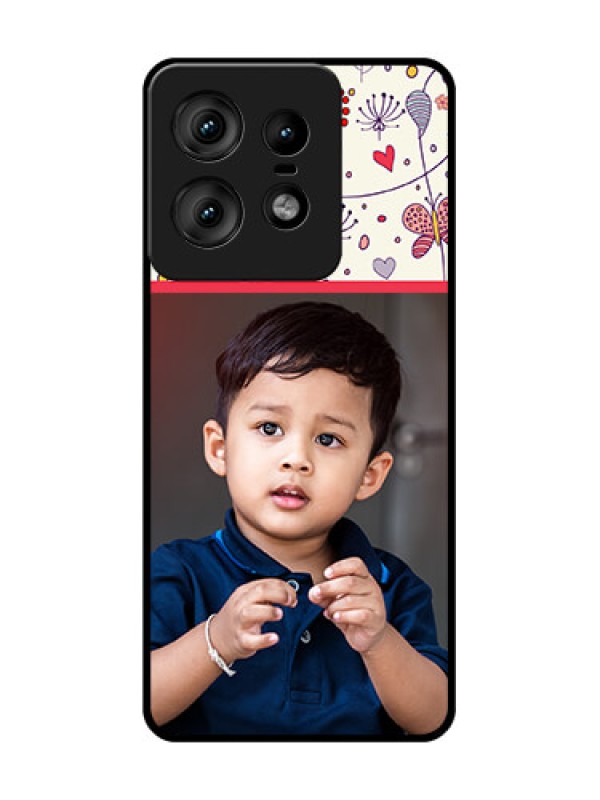 Custom Motorola Edge 50 Pro 5G Custom Glass Phone CasePremium Floral Design