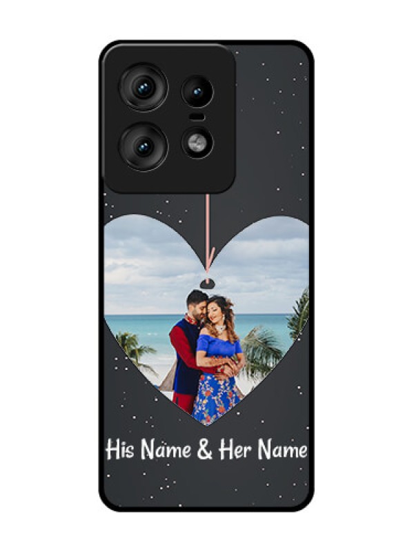 Custom Motorola Edge 50 Pro 5G Custom Glass Phone CaseHanging Heart Design