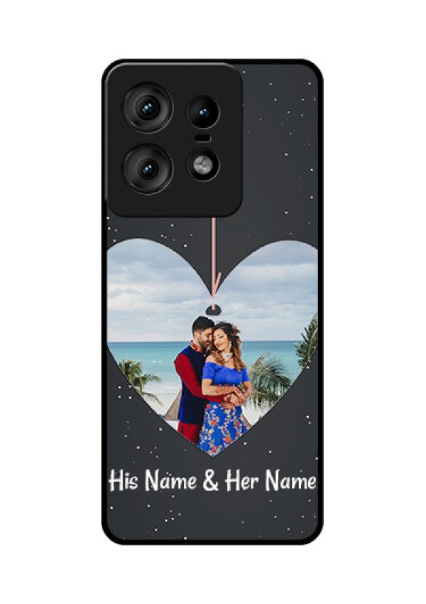 Motorola Edge 50 Pro 5G Custom Glass Phone CaseHanging Heart Design