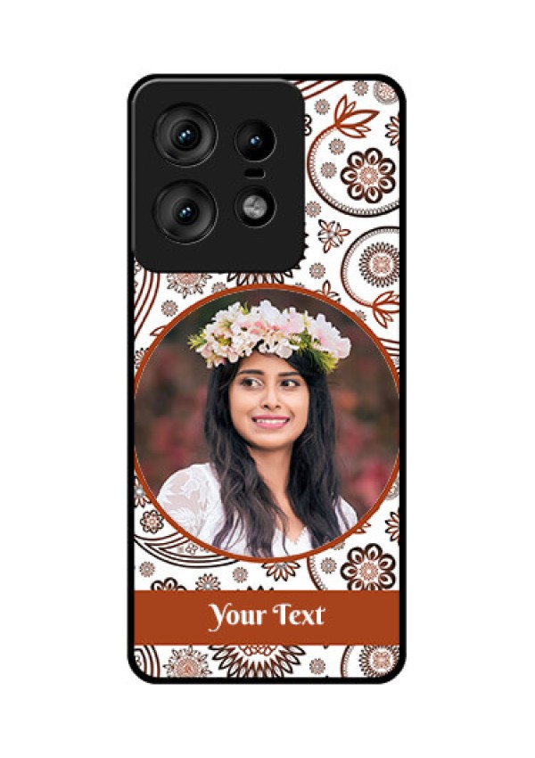 Motorola Edge 50 Pro 5G Custom Glass Phone CaseAbstract Flower Design