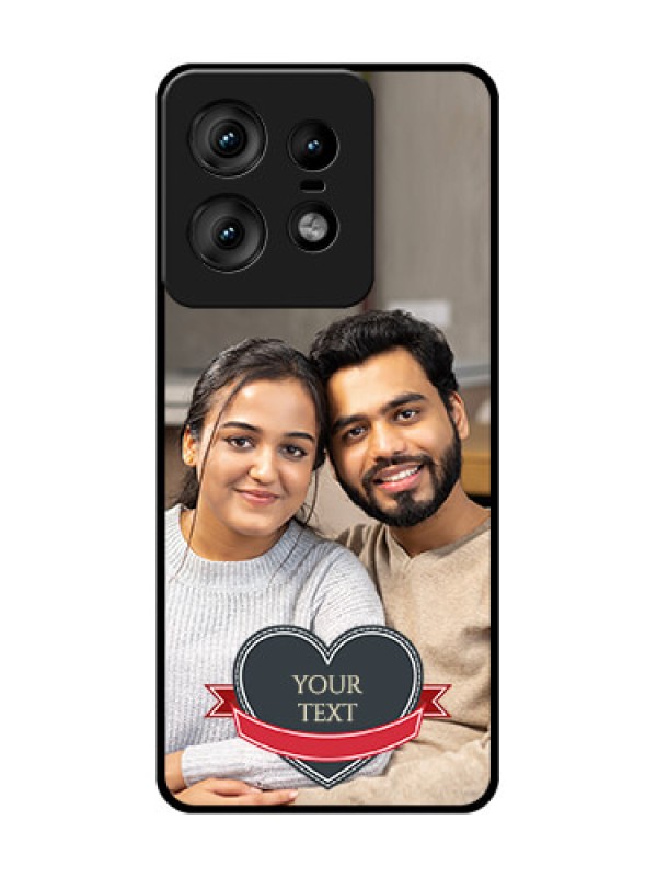 Custom Motorola Edge 50 Pro 5G Custom Glass Phone CaseJust Married Couple Design