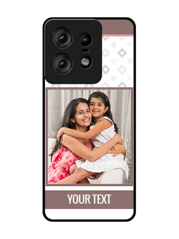 Custom Motorola Edge 50 Pro 5G Custom Glass Phone CaseSimple Diamond Design