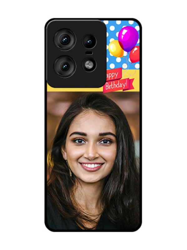 Custom Motorola Edge 50 Pro 5G Custom Glass Phone CaseHappy Birthday Design