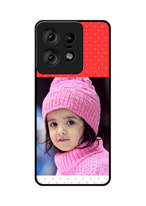 Motorola Edge 50 Pro 5G Custom Glass Phone CaseRed Pattern Design