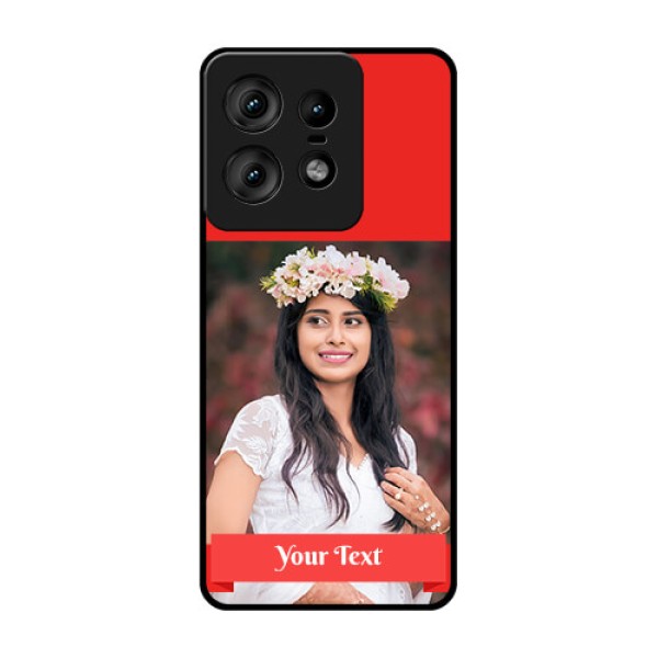 Motorola Edge 50 Pro 5G Custom Glass Phone CaseSimple Red Color Design Motorola Edge 50 Pro 5G Custom Glass Phone CaseSimple Red Color Design