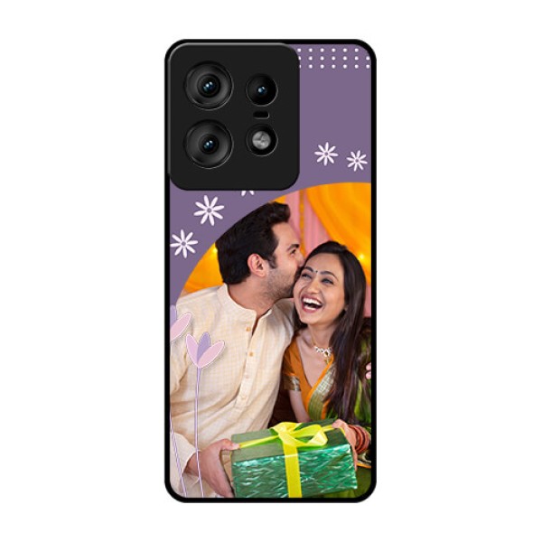 Motorola Edge 50 Pro 5G Custom Glass Phone CaseLavender Flowers Design