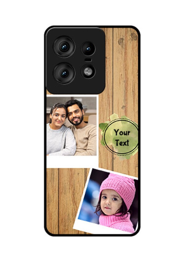 Motorola Edge 50 Pro 5G Custom Glass Phone CaseWooden Texture Design