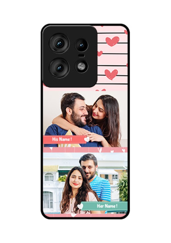Motorola Edge 50 Pro 5G Custom Glass Phone CasePhoto With Heart Design
