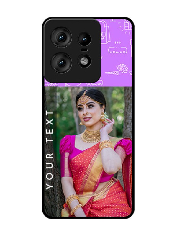 Custom Motorola Edge 50 Pro 5G Custom Glass Phone CaseBirthday Icons Design