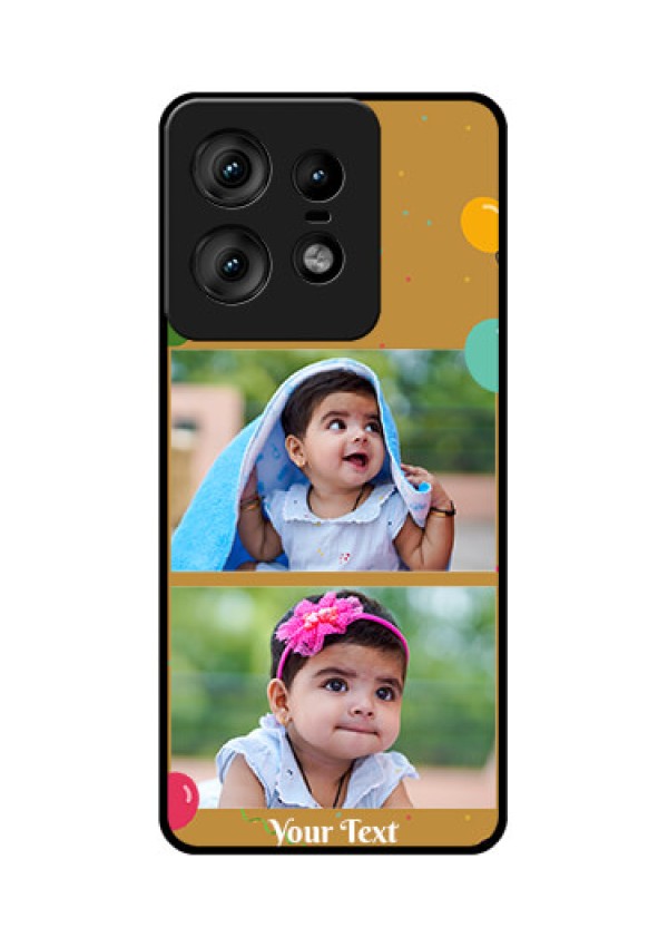 Motorola Edge 50 Pro 5G Custom Glass Phone CaseImage Holder With Birthday Celebrations Design