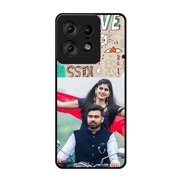 Motorola Edge 50 Pro 5G Custom Glass Phone CaseLove Doodle Pattern