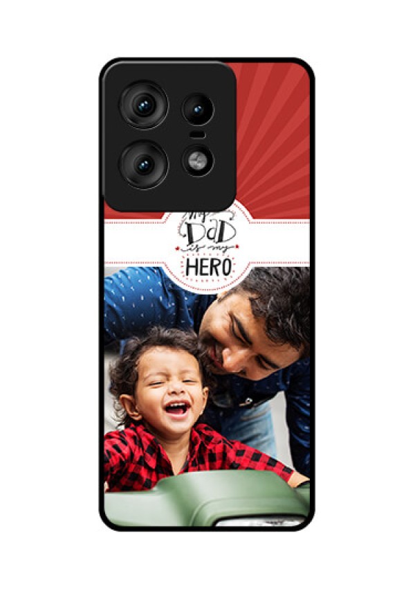 Motorola Edge 50 Pro 5G Custom Glass Phone CaseMy Dad Hero Design