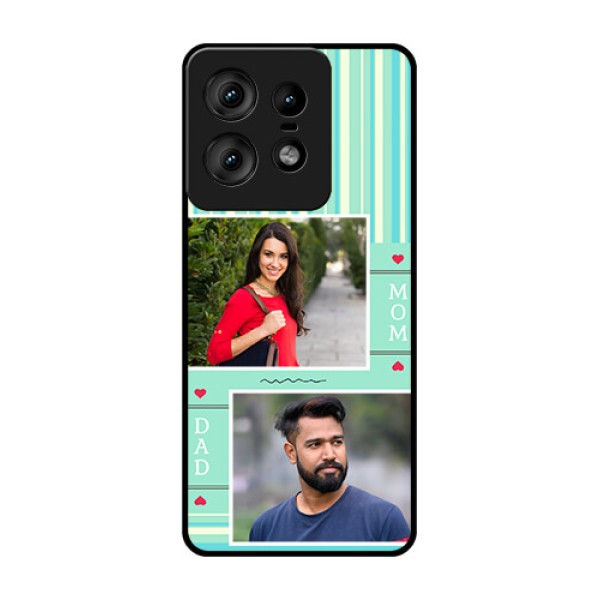Motorola Edge 50 Pro 5G Custom Glass Phone CaseMom and Dad Pic Design