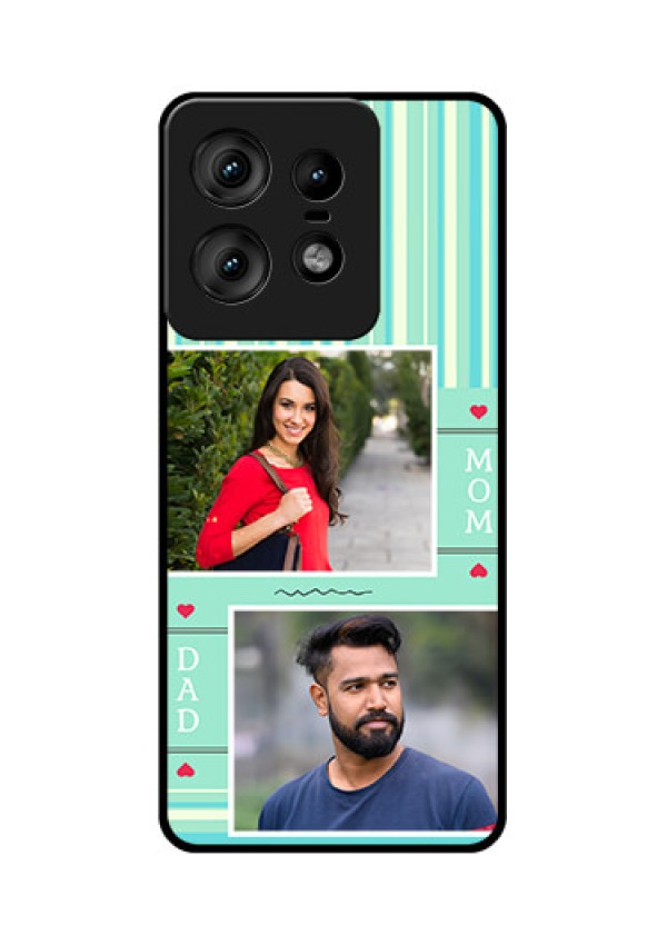 Motorola Edge 50 Pro 5G Custom Glass Phone CaseMom and Dad Pic Design