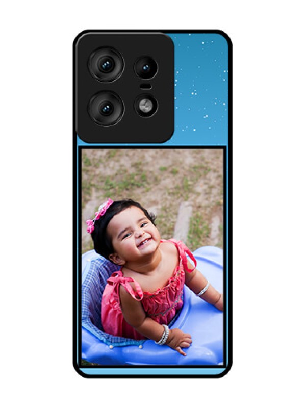 Custom Motorola Edge 50 Pro 5G Custom Glass Phone CaseWave Pattern Colorful Design