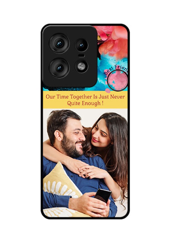 Motorola Edge 50 Pro 5G Custom Glass Phone CaseQuote With Acrylic Painting Design