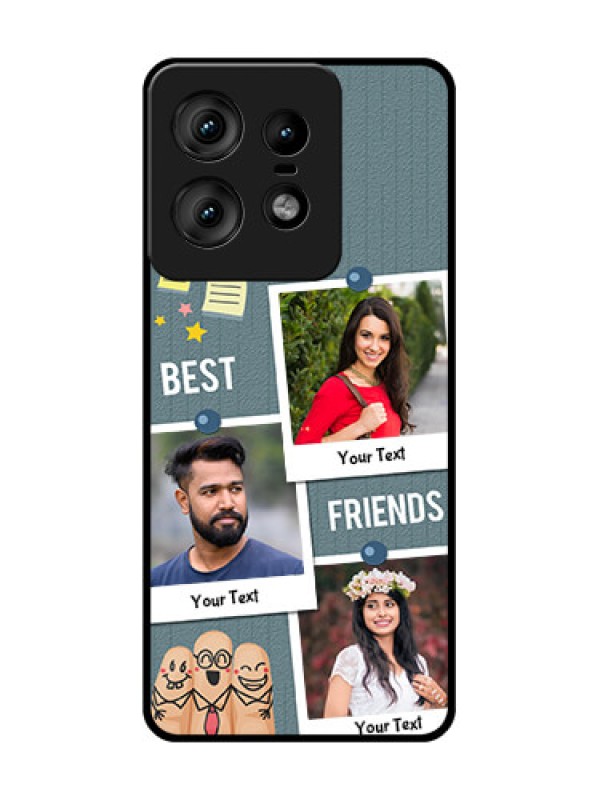 Custom Motorola Edge 50 Pro 5G Custom Glass Phone CaseSticky Frames And Friendship Design