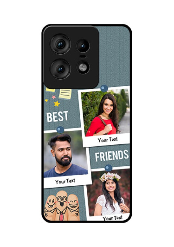 Motorola Edge 50 Pro 5G Custom Glass Phone CaseSticky Frames And Friendship Design
