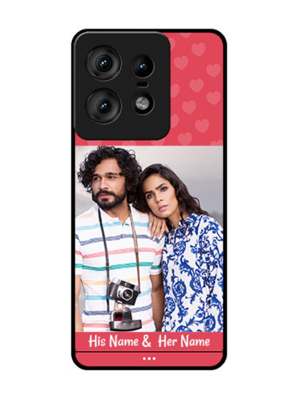 Custom Motorola Edge 50 Pro 5G Custom Glass Phone CaseSimple Love Design