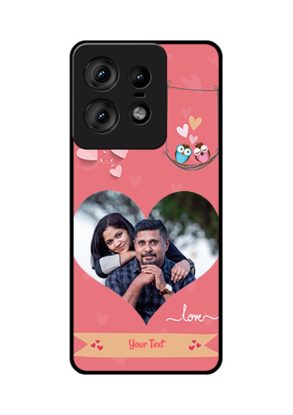 Motorola Edge 50 Pro 5G Custom Glass Phone CasePeach Color Love Design