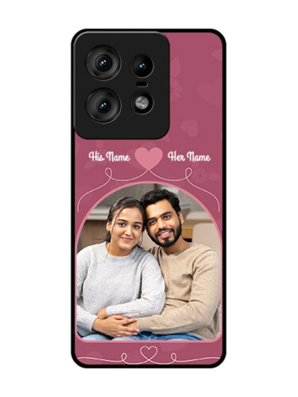 Custom Motorola Edge 50 Pro 5G Custom Glass Phone CaseLove Floral Design