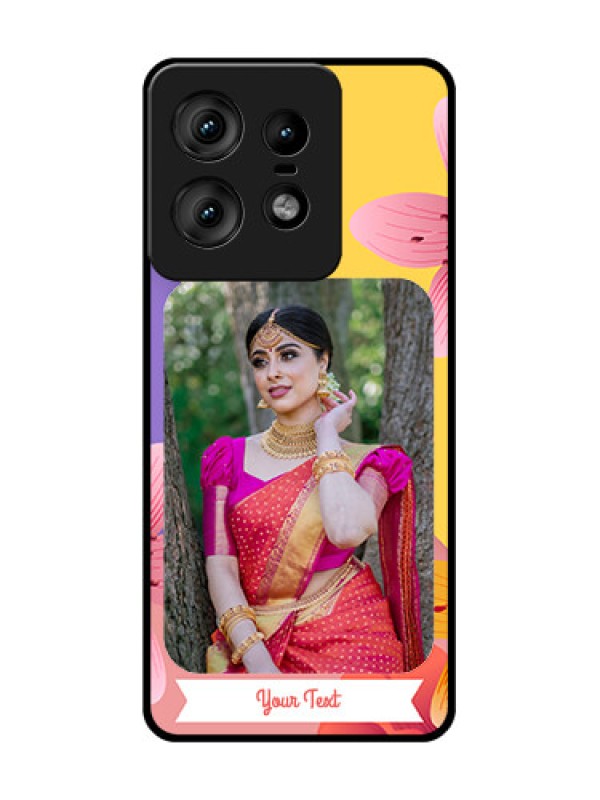 Custom Motorola Edge 50 Pro 5G Custom Glass Phone Case3 Image With Vintage Floral Design