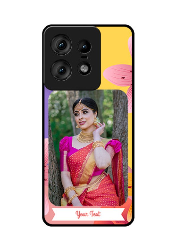 Motorola Edge 50 Pro 5G Custom Glass Phone Case3 Image With Vintage Floral Design