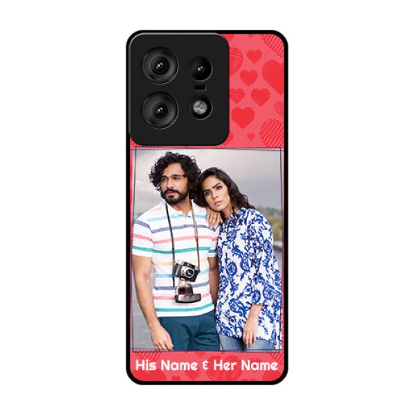 Motorola Edge 50 Pro 5G Custom Glass Phone CaseWith Red Heart Symbols Design Motorola Edge 50 Pro 5G Custom Glass Phone CaseWith Red Heart Symbols Design