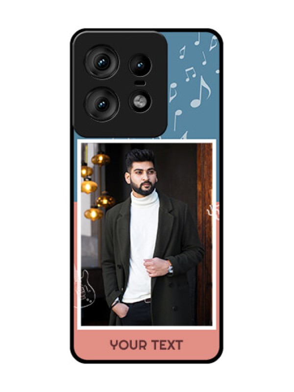 Custom Motorola Edge 50 Pro 5G Custom Glass Phone CaseWith Color Musical Note Design