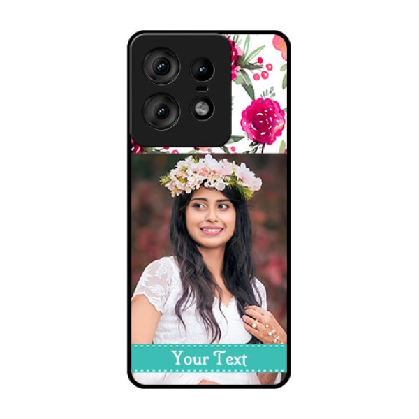 Motorola Edge 50 Pro 5G Custom Glass Phone CaseWater Colors Floral Design Motorola Edge 50 Pro 5G Custom Glass Phone CaseWater Colors Floral Design