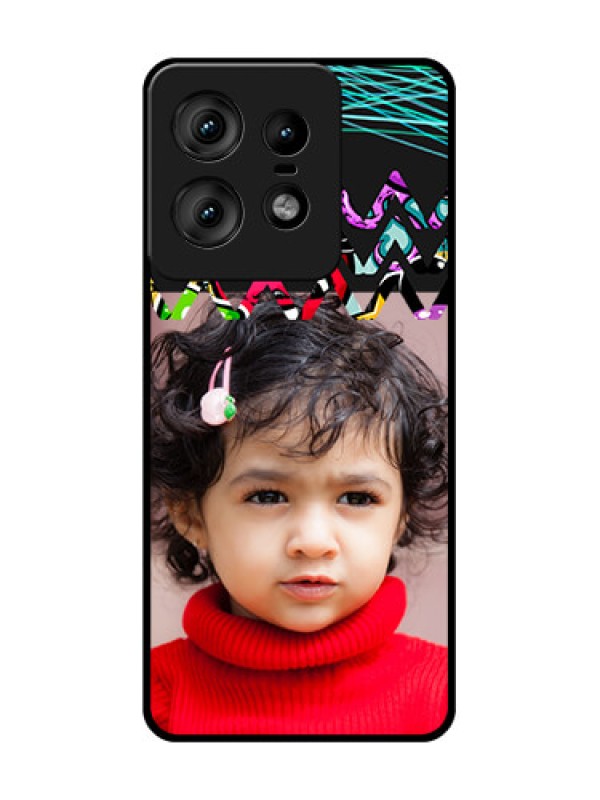 Custom Motorola Edge 50 Pro 5G Custom Glass Phone CaseNeon Abstract Design